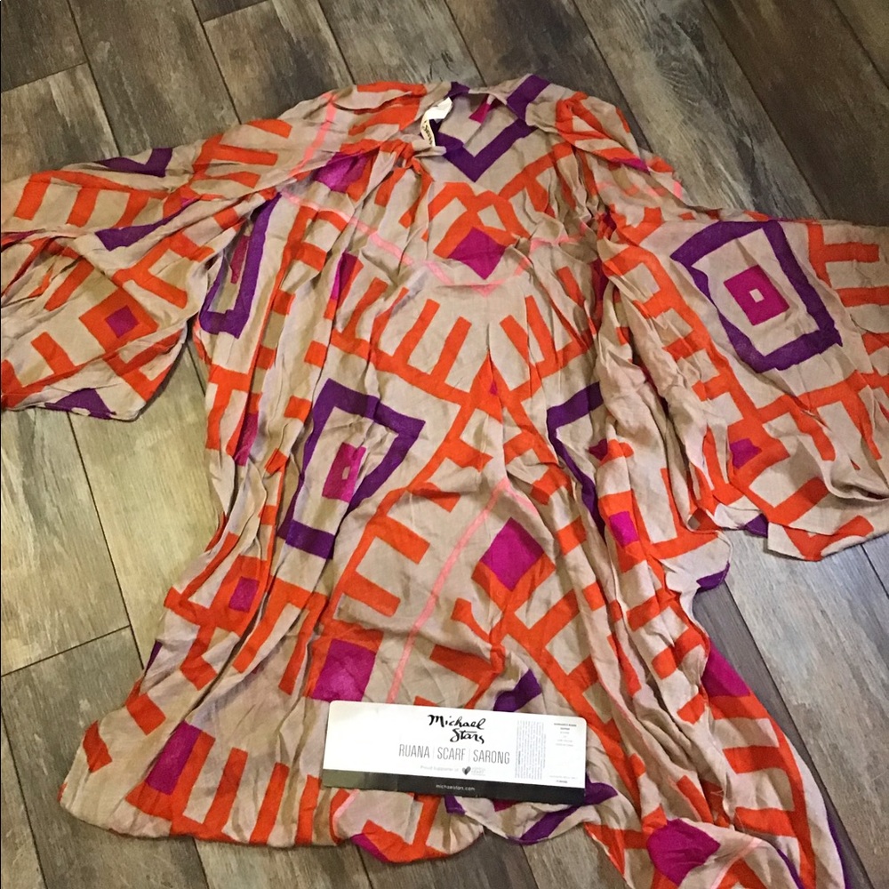 Michael Stars brand new ruana/scarf/sarong- Fun!